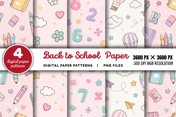 Download Back to School Paper Pattern 7 - Back to school paper Collection