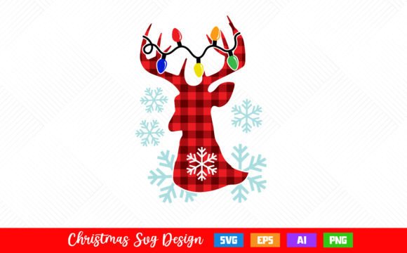 Download Christmas Deer Light Colors Sublimation - Sublimation Collection