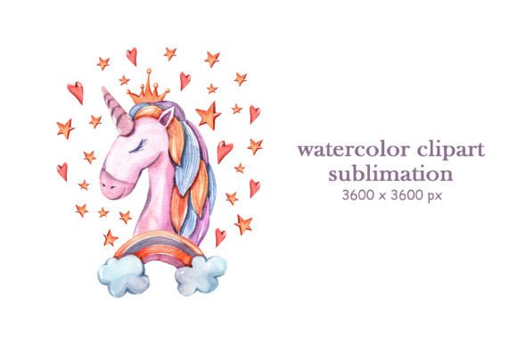 Download Watercolor Cute Unicorn Sublimation - Sublimation Collection