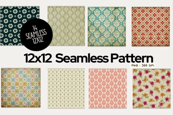 Download 12x12 Vintage Seamless Pattern Paper - 12x12 Collection