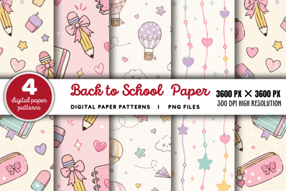 Download Back to School Paper Pattern 3 - Back to school paper Collection