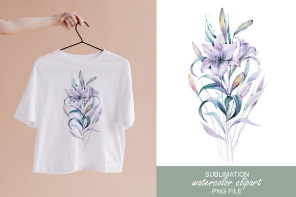 Download Watercolor White Lily Flower Sublimation - Sublimation Collection