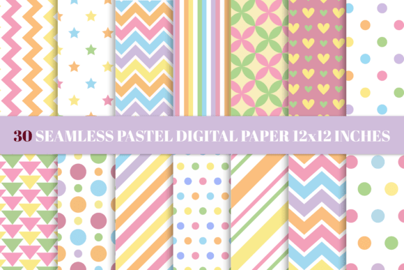 Download SEAMLESS PASTEL DIGITAL PAPER 12x12 in - 12x12 Collection