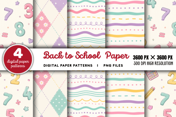 Download Back to School Paper Pattern 2 - Back to school paper Collection