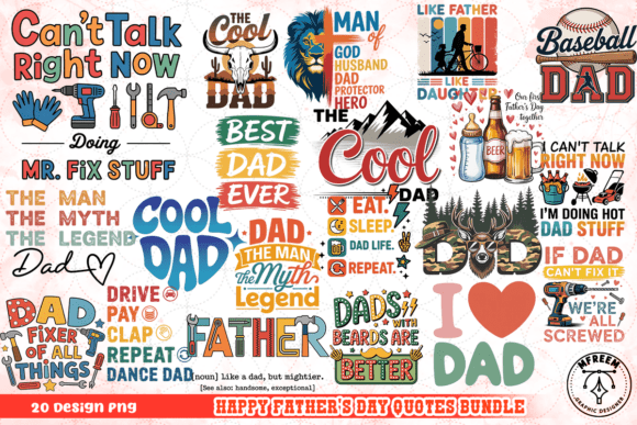 Download Happy Father's Day Quotes Bundle PNG - Father Collection