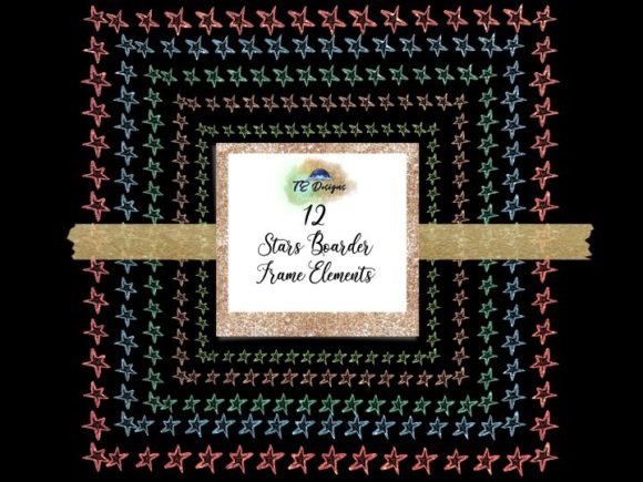 Download Glitter Star Boarder Frame 12x12 - 12x12 Collection