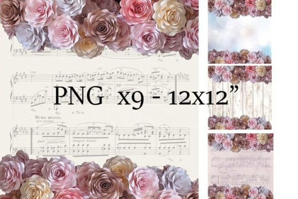 Download Roses on Various Backgrounds 12x12 - 12x12 Collection