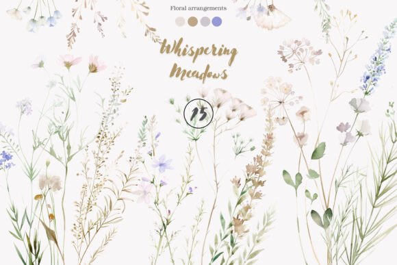 Download Wildflower Clipart Botanical Set - Botanical Collection