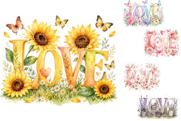Download Watercolor Love Seasonal Sublimation PNG - Sublimation Collection