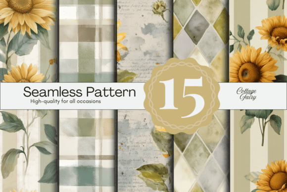 Download 12x12 Sunflower Digital Paper - 12x12 Collection