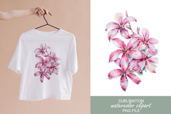 Download Watercolor Tropical Flower Sublimation - Sublimation Collection