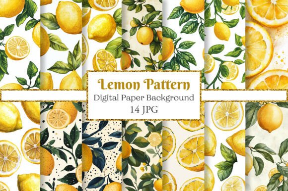 Download Lemon Pattern Sublimation Bundle - Sublimation Collection