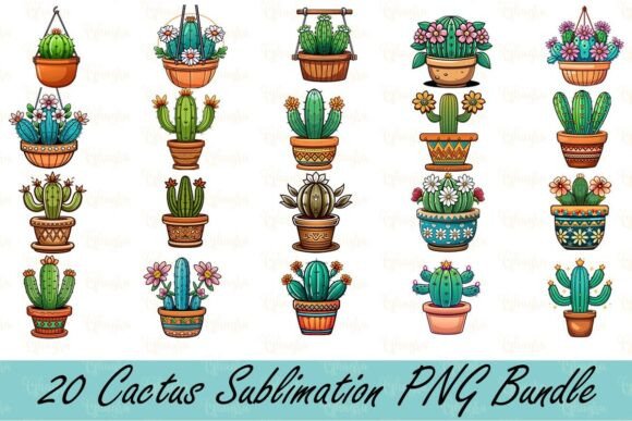Download Cactus Sublimation PNG Bundle - Sublimation Collection