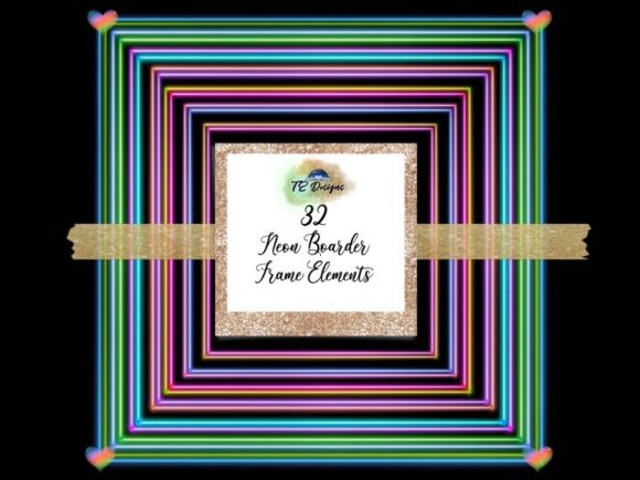 Download 32 Neon Frame Boarders 12x12 - 12x12 Collection