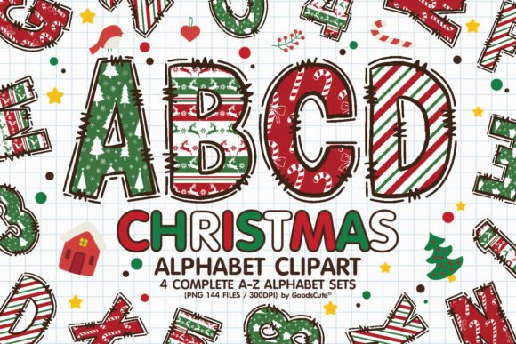Download Christmas Alphabet Letters Sublimation - Sublimation Collection