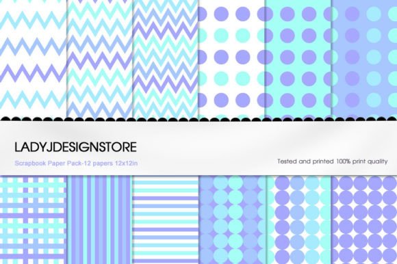Download Scrapbook Paper Pack Purple Blue Dots - Scrapbook paper pack Collection