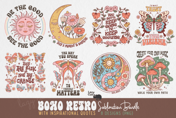 Download Boho Retro PNG Sublimation Bundle - Sublimation Collection