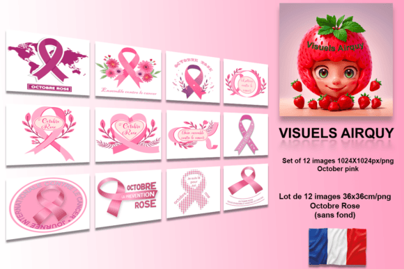 Download Set of 12 Images October Pink - October Collection