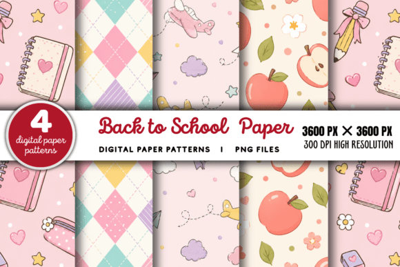 Download Back to School Paper Pattern 6 - Back to school paper Collection