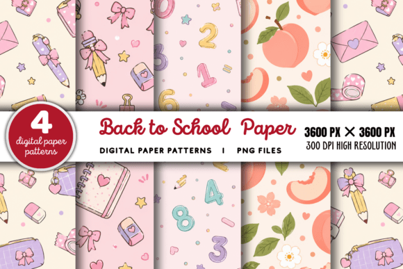 Download Back to School Paper Pattern 4 - Back to school paper Collection