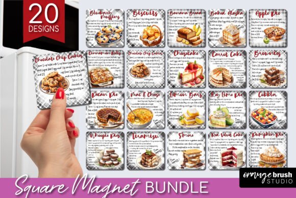 Download Baking Recipe Magnet Sublimation Bundle - Sublimation Collection
