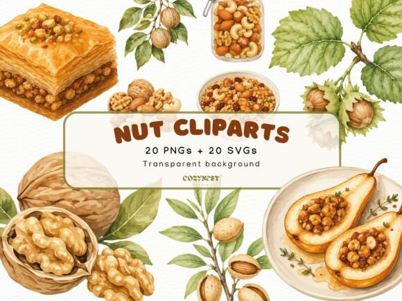 Download Nut Watercolor Cliparts, Botanical PNG - Botanical Collection
