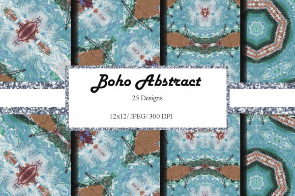 Download 12x12 Digital Paper Boho Abstract Old - 12x12 Collection
