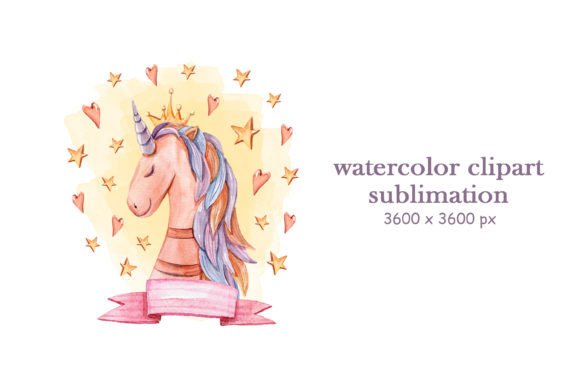 Download Watercolor Cute Unicorn Sublimation - Sublimation Collection