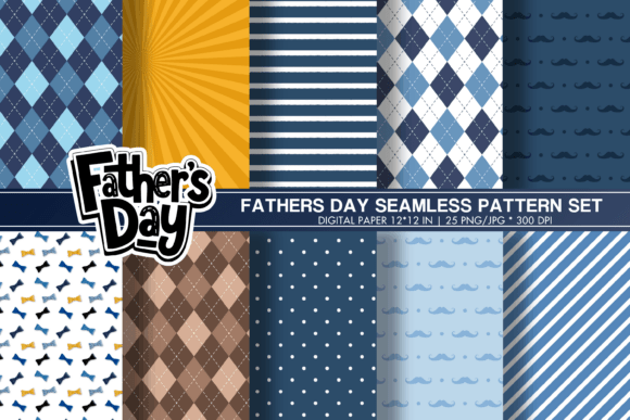 Download Fathers Day Pattern, Dad Digital Papers - Father Collection