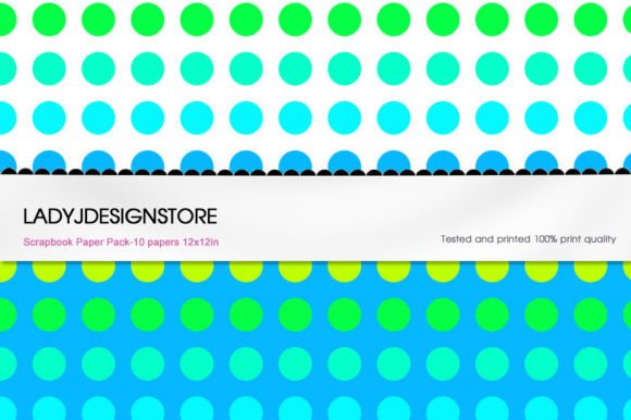 Download Scrapbook Paper Pack Green Blue Neon Dot - Scrapbook paper pack Collection