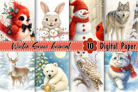 Download Winter Snow Animal Background - Animal background Collection