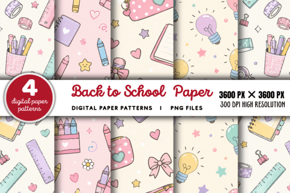 Download Back to School Paper Pattern 8 - Back to school paper Collection