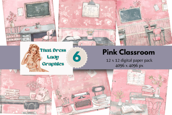 Download Pink Classroom Digital Papers PNG - Classroom digital papers Collection