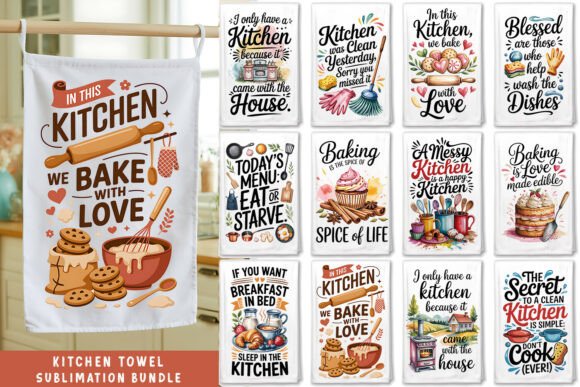 Download Funny Kitchen Towel Sublimation Bundle - Sublimation Collection