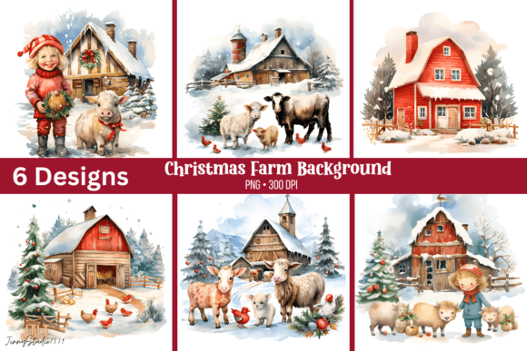 Download Christmas Farm Animal Background - Premium Resources