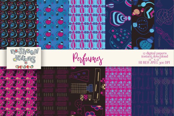 Download Perfume Bottles Scrapbook Paper Pack - Scrapbook paper pack Collection