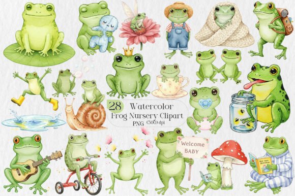 Download Frog Nursery Clipart Sublimation - Sublimation Collection