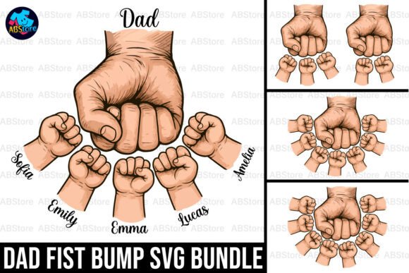 Download Father's Day Fist Bump SVG Bundle - Father Collection