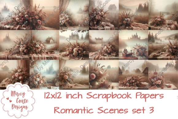 Download Set 3 Romantic Scenes 12x12 Inch Papers - 12x12 Collection