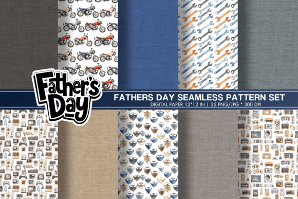 Download Fathers Day Pattern, Dad Digital Papers - Father Collection